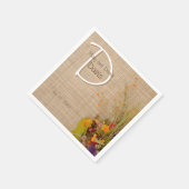 Rustikale Blume im Herbst Hochzeiten von Napkins Serviette (Ecke)
