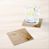 Rustikale Blume im Herbst Hochzeiten von Untersetz Rechteckiger Pappuntersetzer (Vor Ort)