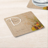 Rustikale Blume im Herbst Hochzeiten von Untersetz Rechteckiger Pappuntersetzer (angewinkelt)