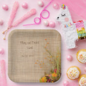 Rustikale Blume im Herbst Hochzeitspapier-Teller Pappteller (Party)