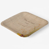 Rustikale Blume im Herbst Hochzeitspapier-Teller Pappteller (Gewinkelt)