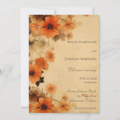 Rustikale Blume im Herbst laden zur Hochzeit ein Einladung (Vorderseite)