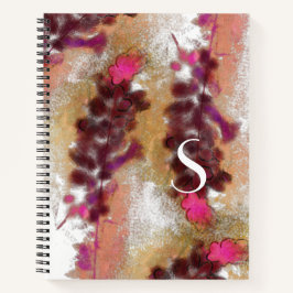 rustikale Blume im Herbst Lavander Malmuster Notizblock