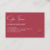 rustikale Blume im Herbst Visitenkarte (Rückseite)