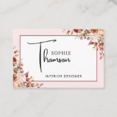 rustikale Blume im Herbst Visitenkarte (Vorderseite)