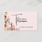 rustikale Blume im Herbst Visitenkarte (Vorderseite)