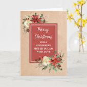 Rustikale Blume im Jura frohen Weihnachten Karte (Gelbe Blume)