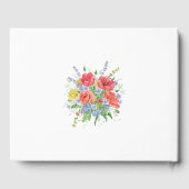 Rustikale Blume in Wasserfarbe Hochzeit Gästebuch (Rückseite)