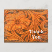 Rustikale Blume Land Western Vielen Dank Postkarte (Vorderseite)