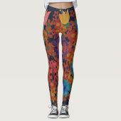 rustikale Blume Leggings (Vorderseite)