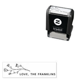 Rustikale Blume Liebe Permastempel