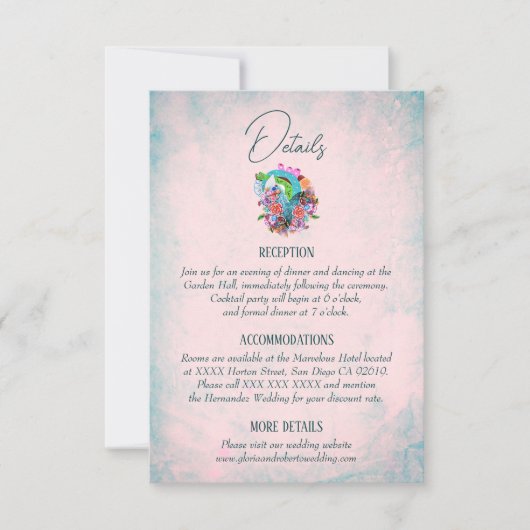Rustikale Blume - Mexikanische Hochzeitskarte RSVP Karte (Vorderseite)