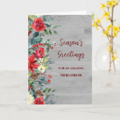 Rustikale Blume Nachbar Weihnachtsfeiertag Karte (Gelbe Blume)