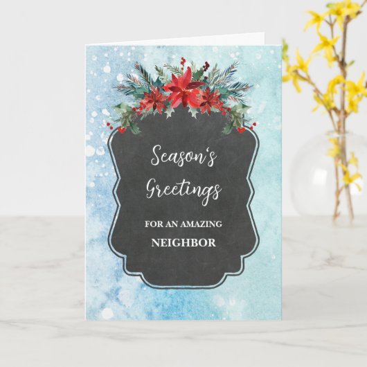 Rustikale Blume Nachbar Weihnachtsfeiertag Karte (Gelbe Blume)