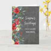 Rustikale Blume Nachbar Weihnachtsfeiertag Karte (Gelbe Blume)