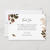 Rustikale Blume Orthodoxe Christliche Taufe Dankeskarte (Vorderseite)