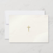 Rustikale Blume Orthodoxe Christliche Taufe Dankeskarte (Rückseite)