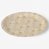 rustikale Blume Pappteller (Schrägansicht)