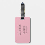 Rustikale Blume Personalisiert Gepäckanhänger (Rückseite vertikal)