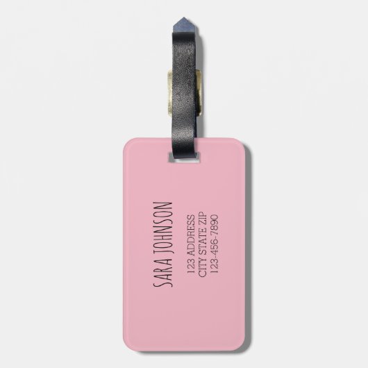 Rustikale Blume Personalisiert Gepäckanhänger (Rückseite vertikal)