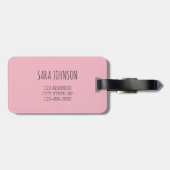 Rustikale Blume Personalisiert Gepäckanhänger (Rückseite horizontal)