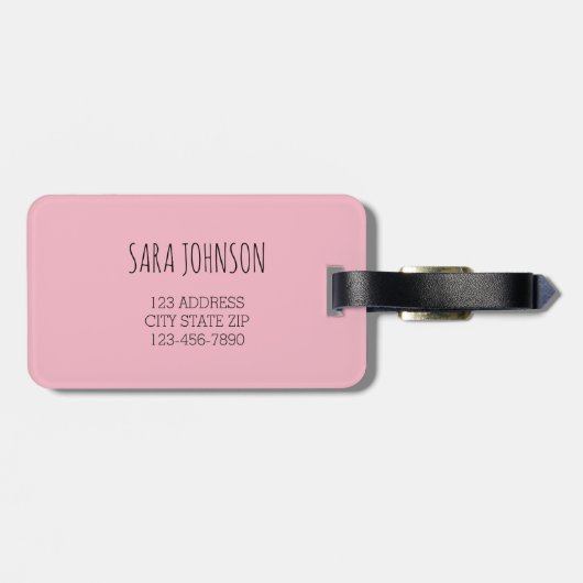 Rustikale Blume Personalisiert Gepäckanhänger (Rückseite horizontal)