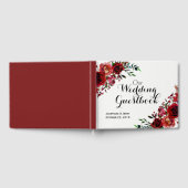 Rustikale Blume Rote Blüte Elegante Winterhochzeit Gästebuch (Voll)