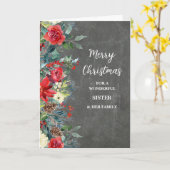 Rustikale Blume Schwester & Familie frohe Weihnach Karte (Gelbe Blume)