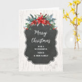 Rustikale Blume Schwester & Familie frohe Weihnach Karte (Gelbe Blume)