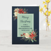 Rustikale Blume-Tochter im Gesetz frohe Weihnachte Karte (Gelbe Blume)