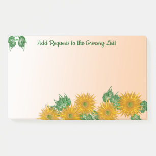 Rustikale Blume und Grünflächen Post-it Klebezettel