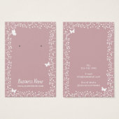 Rustikale Blume und Schmetterling, rosafarbener Oh (Vorne & Hinten)