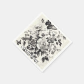 Rustikale Blume und Schmetterlinge - Altpapier (3) Serviette (Ecke)