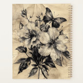 Rustikale Blume und Schmetterlinge - Altpapier (4) Planer (Rückseite)