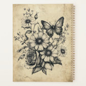 Rustikale Blume und Schmetterlinge - Altpapier (6) Planer (Rückseite)
