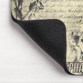 Rustikale Blume und Schmetterlinge - Altpapier (7) Mousepad (Ecke)