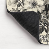 Rustikale Blume und Schmetterlinge - Altpapier (8) Mousepad (Ecke)
