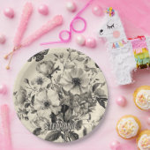 Rustikale Blume und Schmetterlinge - Altpapier (8) Pappteller (Party)