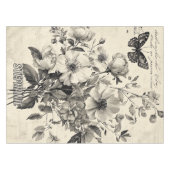 Rustikale Blume und Schmetterlinge - Altpapier (8) Tischdecke (Vorderseite (Horizontal))
