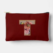 Rustikale Blume Ursprünglich T Burgund Zubehörtasche (Vorderseite)