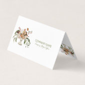 Rustikale Blume Visitenkarten (Rückseite)