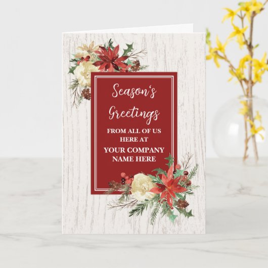 Rustikale Blume Weihnachtsfeiertag Karte (Gelbe Blume)