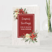 Rustikale Blume Weihnachtskarte Karte (Vorderseite)