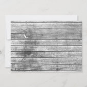 Rustikale Blume Weißer Champagner Party Einladung (Rückseite)