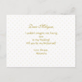 Rustikale Blume, werden Sie meine Brautjungfrau se Einladungspostkarte (Rückseite)