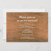 Rustikale Blume Western Hochzeit Einladung (Rückseite)