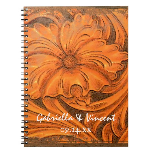 Rustikale Blume Western Hochzeit Notizblock (Vorderseite)