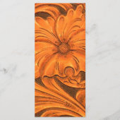 Rustikale Blume Western Hochzeitsprogramm Programm (Vorderseite)