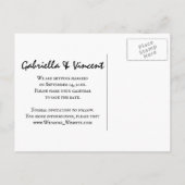 Rustikale Blume Western Save the Date Ankündigungspostkarte (Rückseite)