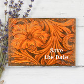 Rustikale Blume Western Save the Date Einladung